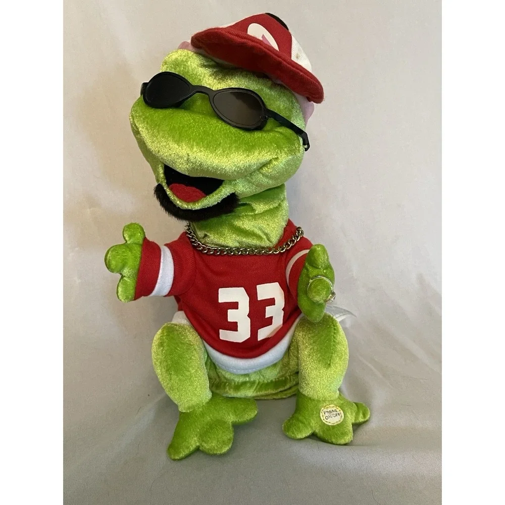 Gemmy Frogz Hip Hop Dancing Frog Jump Around Goatee Sings Dances Rare Works